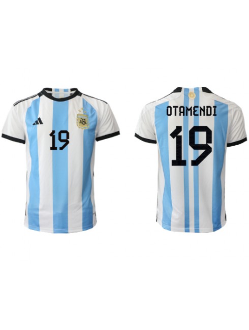 Argentina Nicolas Otamendi #19 Replika Hemmakläder VM 2022 Kortärmad